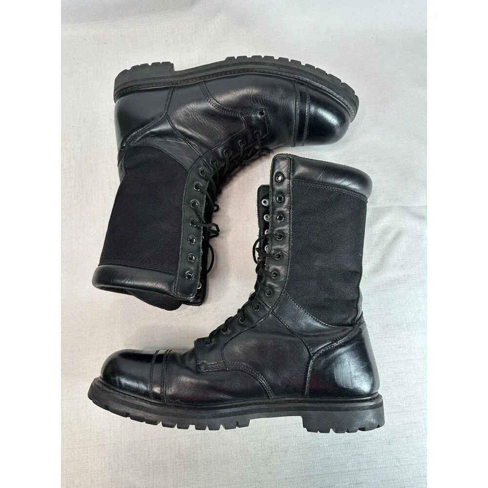 ROCKY #2093 Trooper Military Combat Boot Black Leather Nylon Soft Cap Toe Sz 14